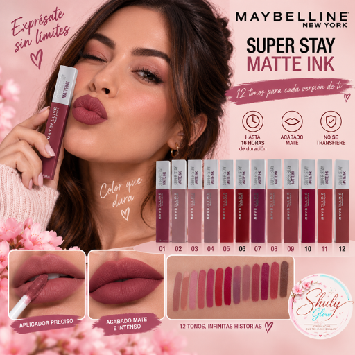 LIPSTICK MATTE MAYBELLINE-12 TONOS - Imagen 14
