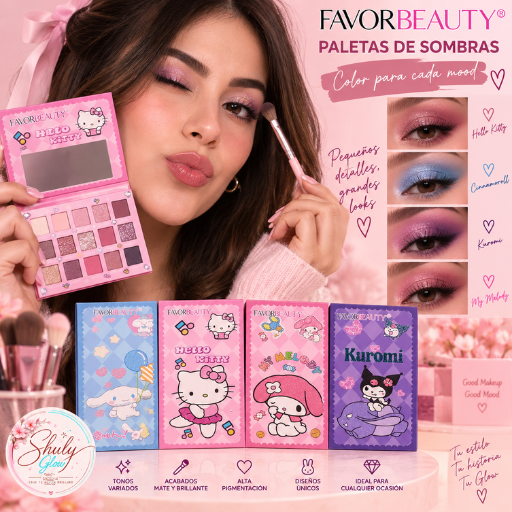SOMBRAS PALETAS DE COLORES FAVOR BEAUTY - Imagen 6